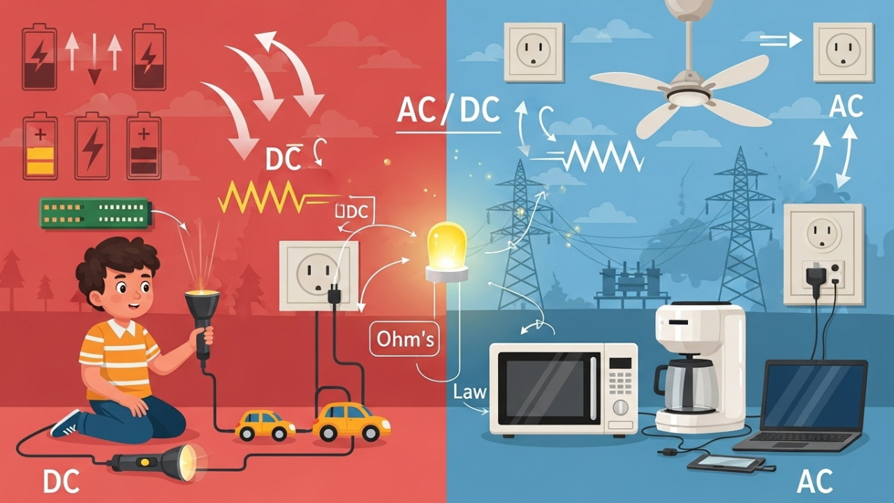 Difference Between AC And DC Current For School Students