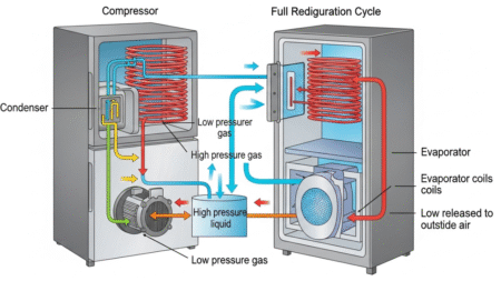 How does a refrigerator use thermodynamics - Physics Mastered